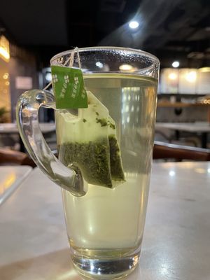 I ordered a pot of green tea. I paid for a pot of green tea. The receipt said pot of green tea. That’s definitely not a pot of green tea.  at Veganerie - Silom in Bangkok