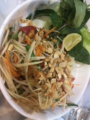 som tam  at Veganerie - Silom in Bangkok