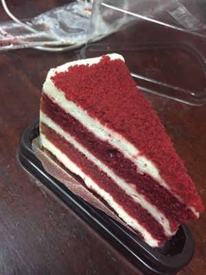 red velvet cake  at Veganerie - Silom in Bangkok