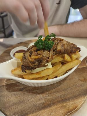 Topped fries at Veganerie - Silom in Bangkok