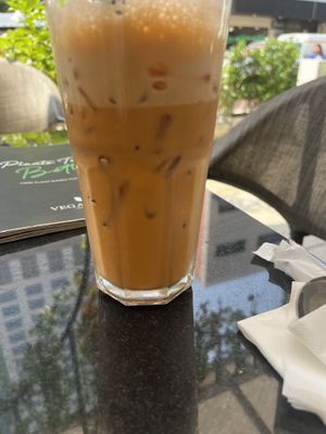 Milky Thai tea  at Veganerie - Silom in Bangkok