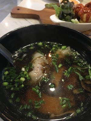 Dumpling Soup at Veganerie - Silom in Bangkok