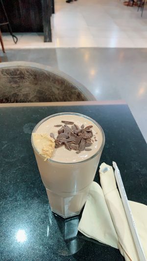 Chocolate peanut butter protein milkshake  at Veganerie - Silom in Bangkok