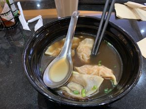 Dumpling soup at Veganerie - Silom in Bangkok