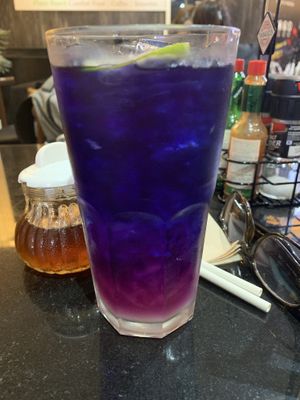 Butterfly Pea Lemonade at Veganerie - Silom in Bangkok