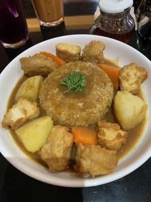 Japanese Curry with rice at Veganerie - Silom in Bangkok