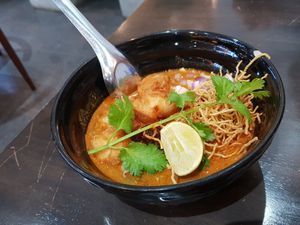 Thai curry soup at Veganerie - Silom in Bangkok