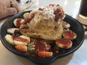 Vegan pancakes with ice cream at Veganerie - Silom in Bangkok