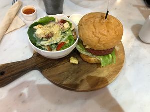 Beyond Meat Burger at Veganerie - Silom in Bangkok