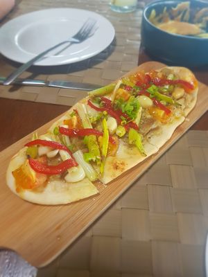 Coco bread option with veg. So good! at Bravo Restaurant in Siargao