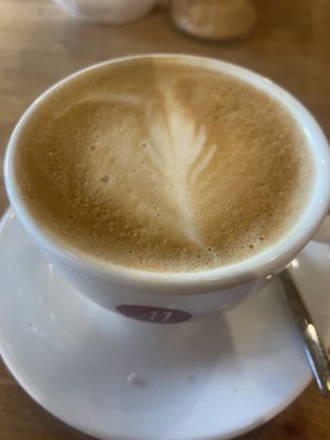 Cappuccino mit Hafermilch  at Kaatje's Bakery Cafe in Bergen
