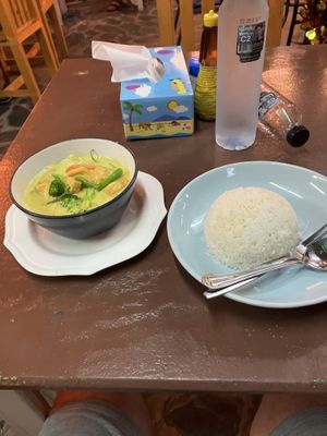 green curry  at Pure Joy in Koh Phangan