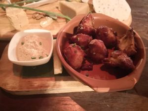 Vegan cauliflower chicken wings w cashew ranch at Barracuda Restaurant at Darawan - Maybe closed in Koh Tao