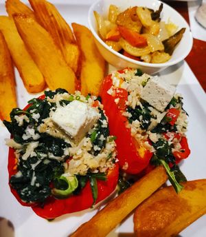 Roasted red pepper with vegan feta 😍 at Barracuda Restaurant at Darawan - Maybe closed in Koh Tao