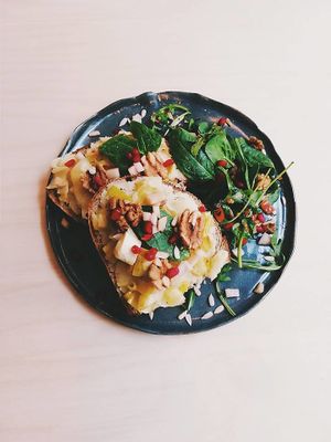 vegan toast of the day at The Manufactory in Ghent