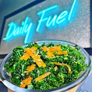 Grilled Kale & Butternut Squash Side Salad. #Vegan #GlutenFree at Daily Fuel in Portland
