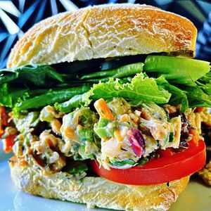 Jackfruit Salad Sammy! #Vegan #Jackfruit at Daily Fuel in Portland