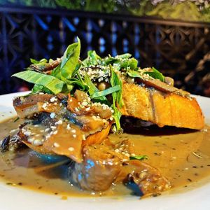 Wild Mushroom Bruschetta at Daily Fuel in Portland