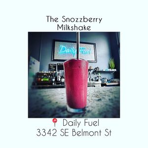 The Snozzberry Milkshake. 

Hemp Milk, Mixed Berries, Lemon, Lavender, & Vitamin/Mineral/AminoAcid/Protein Milkshake Blend.

#Vegan #Functional #GlutenFree #Protein #Milkshake at Daily Fuel in Portland