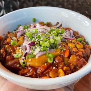 Bowl of Chili at Daily Fuel in Portland