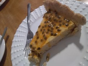 Torta de maracujá at V.Bistrô in Sao Paulo