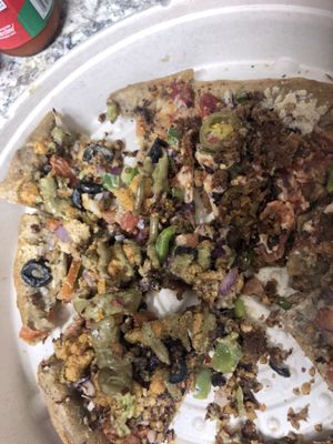 Uncut pizza at Plant Based Pizzeria in Atlanta