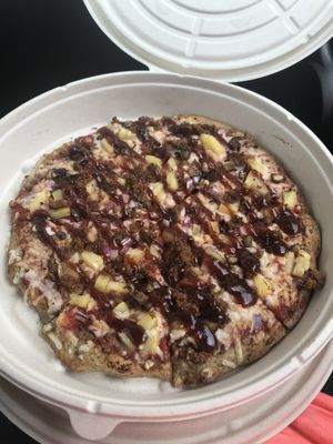 Hawaiian pizza add mushrooms  at Plant Based Pizzeria in Atlanta