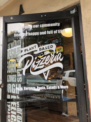 cute entrance  at Plant Based Pizzeria in Atlanta