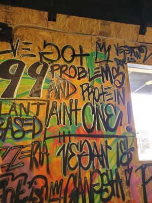 Artwork at Plant Based Pizzeria. at Plant Based Pizzeria in Atlanta
