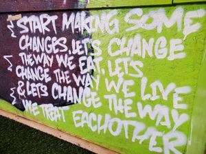 Artwork at Plant Based Pizzeria. at Plant Based Pizzeria in Atlanta