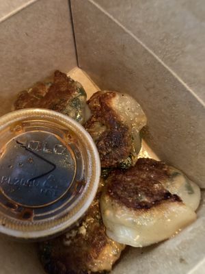 Dumplings at mŏkbar in New York City