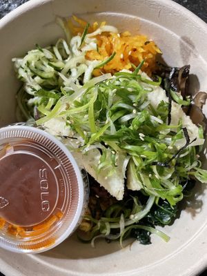 Tofu bibimbap  #Veganuary at mŏkbar in New York City