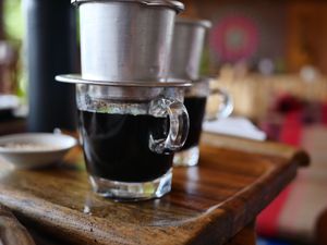 Tasty coffee at Man'Groove in Kep