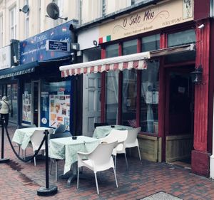 Outside Sitting at O' Sole Mio in Eastbourne