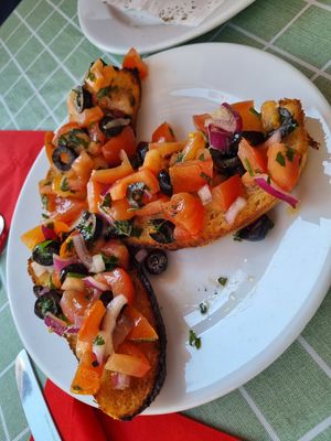 Bruschetta at O' Sole Mio in Eastbourne