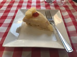 Tasty vegan pineapple cheesecake 😊 at O' Sole Mio in Eastbourne