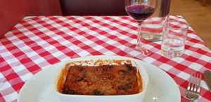 Vegan lasagne  at O' Sole Mio in Eastbourne