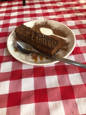 Caramel cheesecake at O' Sole Mio in Eastbourne