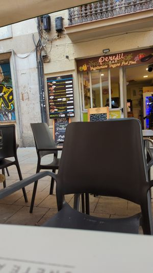 Outside of the establishment. There are open air seats as well as some inside (we ate outside). at Perejil in Barcelona