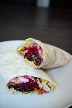 Kebab vegano at Perejil in Barcelona