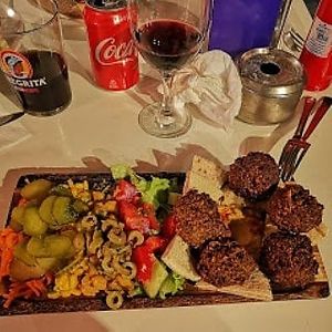 falafel plato. at Perejil in Barcelona