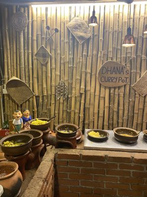 The buffet   at Dhana's Curry Pot in Mirissa