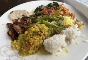 Buffet  at Dhana's Curry Pot in Mirissa