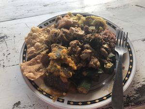 Buffet- refill your plate as many times  at Dhana's Curry Pot in Mirissa