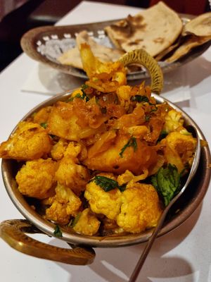 Cauliflower and potato aloo at Saffron Indian Cuisine in Geelong