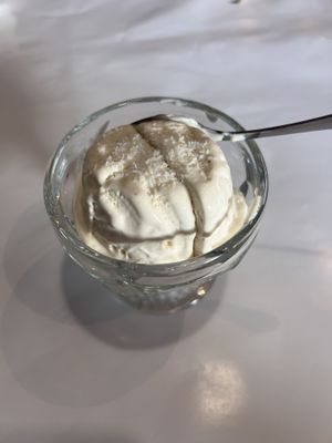 Cocount icecream   at Saffron Indian Cuisine in Geelong