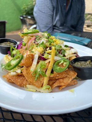 Veg nachos made vegan (no queso)  at Lily's Dayton in Dayton