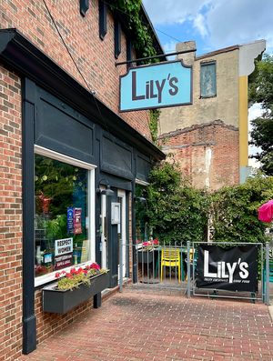   Lily’s Dayton: Sign out front  at Lily's Dayton in Dayton