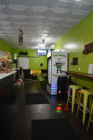 Front entrance  at The Green Vegan Monsta in Brooklyn