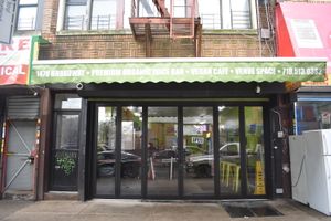 Front entrance at The Green Vegan Monsta in Brooklyn